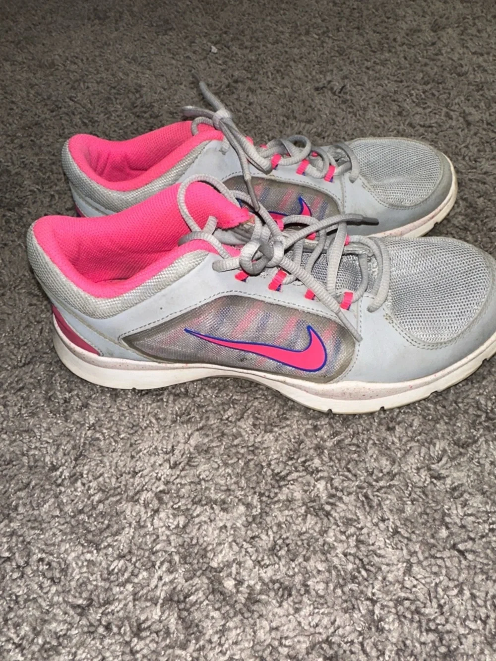 Nike Gray and Pink Women's Athletic Sneakers - Picture 2 of 6